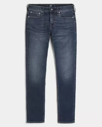 Blugi super skinny de culoare închisă