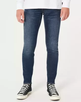 Blugi super skinny de culoare închisă