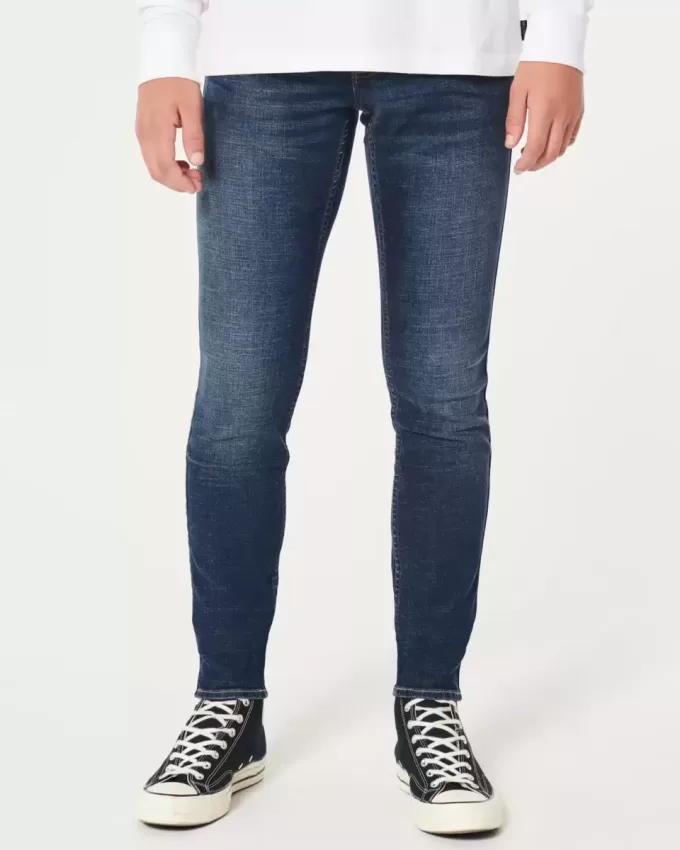 Blugi super skinny de culoare închisă Blugi super skinny de culoare închisă