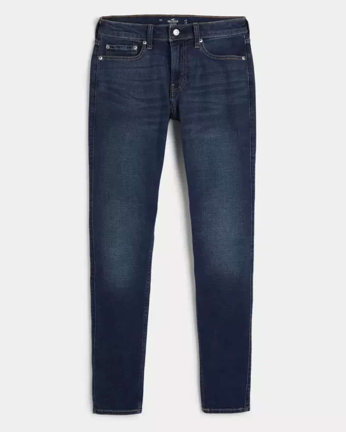 Blugi super skinny de culoare închisă Blugi super skinny de culoare închisă