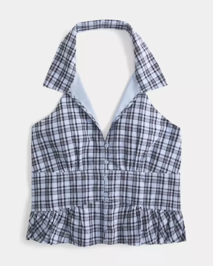 Bluză Halter cu guler Bluză Halter cu guler