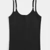 Cami cu crestătură cu nervuri Henley
