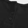 Cami cu crestătură cu nervuri Henley