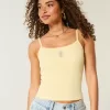 Cami cu grafic floral cu nervuri Cami cu grafic floral cu nervuri