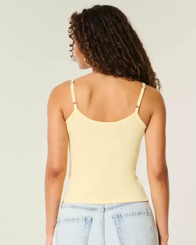 Cami cu grafic floral cu nervuri Cami cu grafic floral cu nervuri