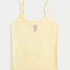 Cami cu grafic floral cu nervuri Cami cu grafic floral cu nervuri