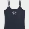 Cami cu grafic Swan cu nervuri Cami cu grafic Swan cu nervuri