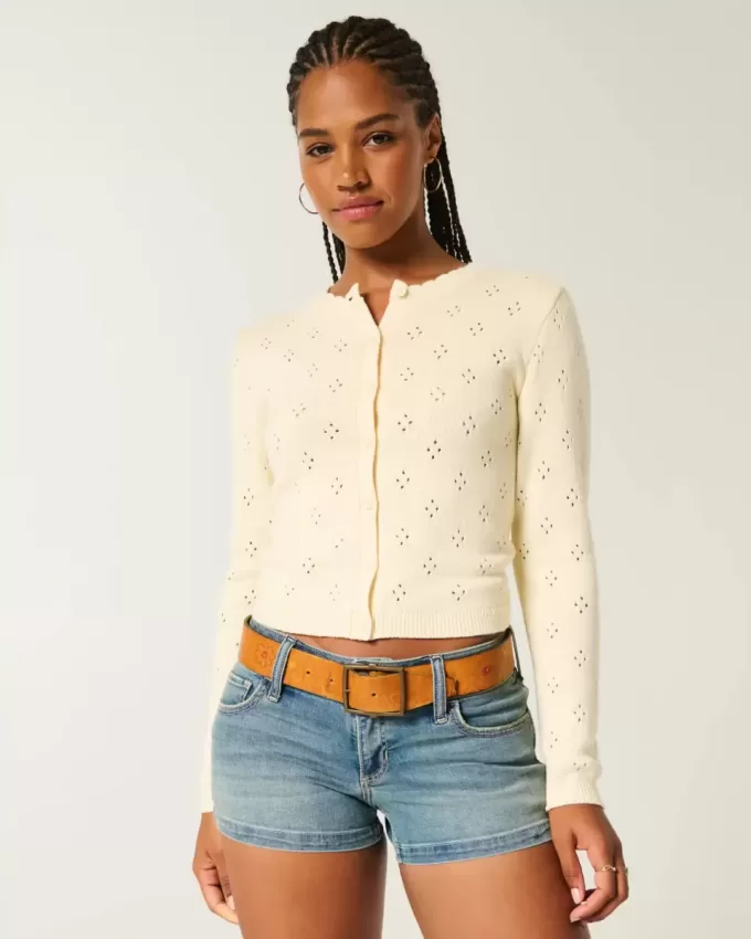 Cardigan cu ochiuri Cardigan cu ochiuri