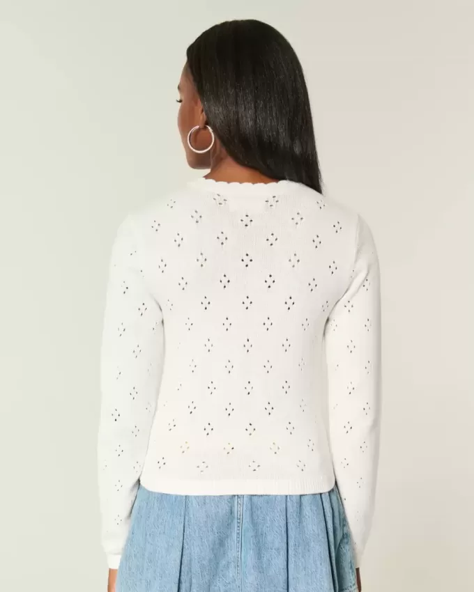Cardigan cu ochiuri Cardigan cu ochiuri