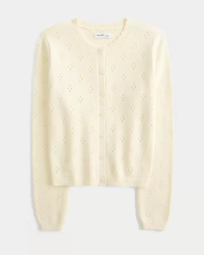 Cardigan cu ochiuri Cardigan cu ochiuri