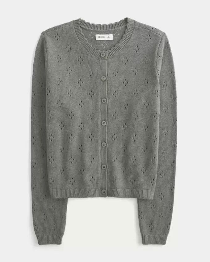 Cardigan cu ochiuri Cardigan cu ochiuri