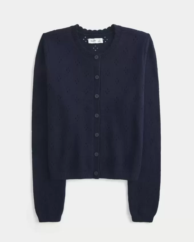 Cardigan cu ochiuri Cardigan cu ochiuri