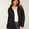 Cardigan fără închidere cu glugă Cardigan fără închidere cu glugă