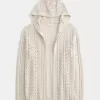 Cardigan fără închidere cu glugă Cardigan fără închidere cu glugă