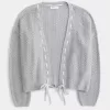 Cardigan ușor texturat fără închidere Cardigan ușor texturat fără închidere