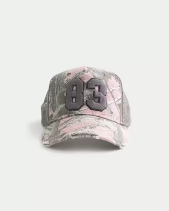 Căciulă de camioner cu grafic Camo Pink Number