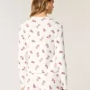 Cămașă confortabilă de pijama cu mânecă lungă Cămașă confortabilă de pijama cu mânecă lungă