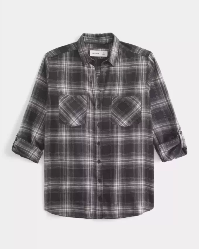 Cămașă de flanel supradimensionată Cămașă de flanel supradimensionată