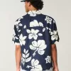 Cămașă din amestec de in cu model tropical Cămașă din amestec de in cu model tropical