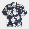 Cămașă din amestec de in cu model tropical Cămașă din amestec de in cu model tropical
