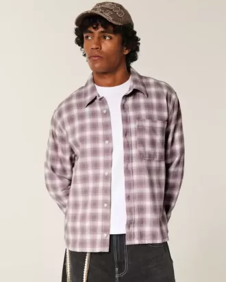 Cămașă din flanel boxy
