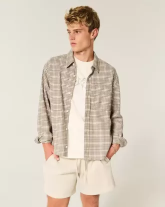 Cămașă din flanel boxy
