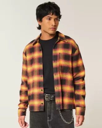 Cămașă din flanel boxy