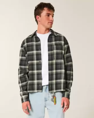 Cămașă din flanel boxy