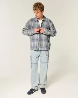 Cămașă din flanel boxy