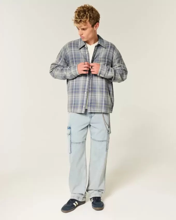 Cămașă din flanel boxy Cămașă din flanel boxy