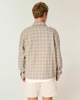 Cămașă din flanel boxy