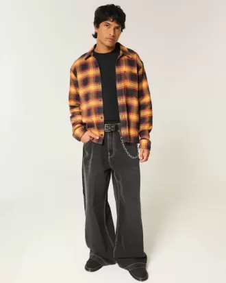 Cămașă din flanel boxy