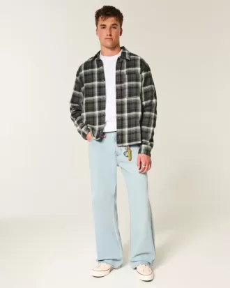 Cămașă din flanel boxy