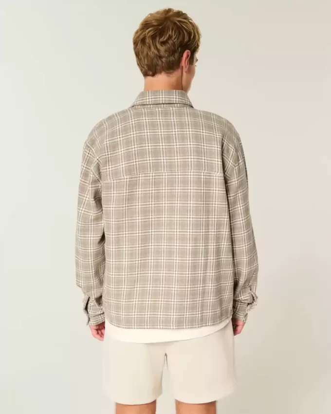 Cămașă din flanel boxy Cămașă din flanel boxy