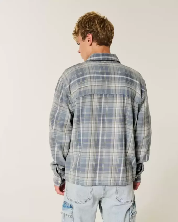 Cămașă din flanel boxy Cămașă din flanel boxy