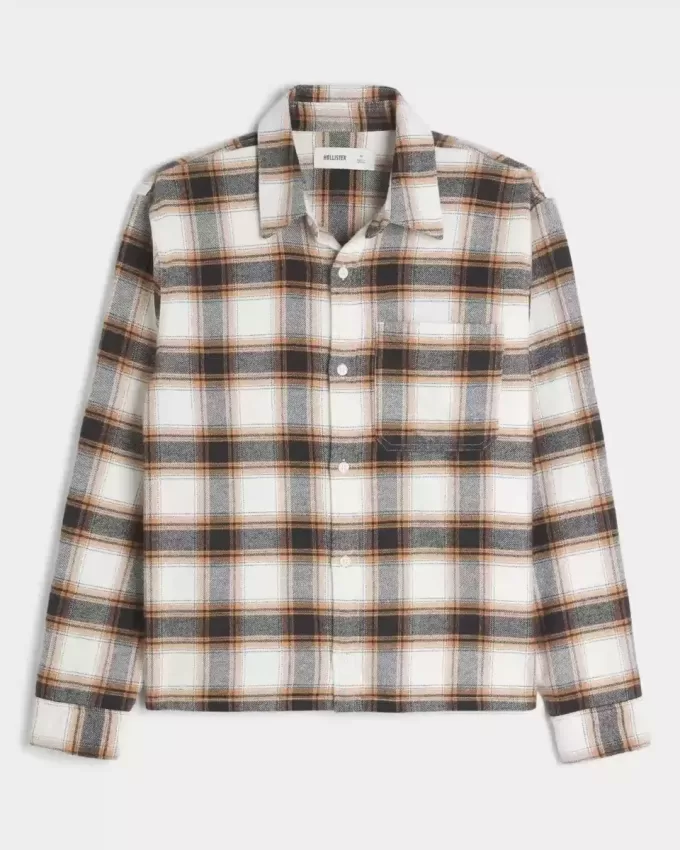 Cămașă din flanel boxy Cămașă din flanel boxy