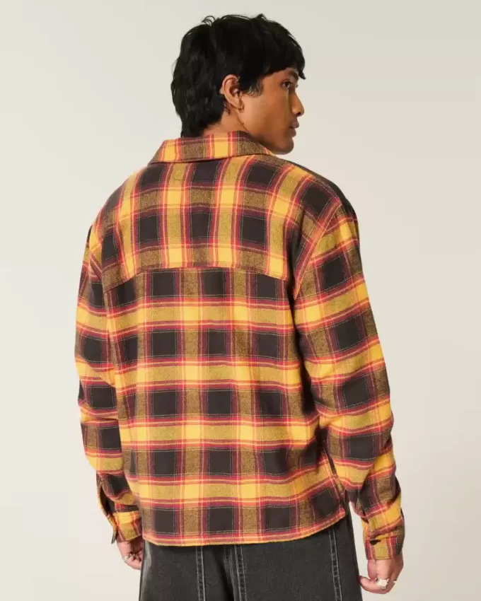 Cămașă din flanel boxy Cămașă din flanel boxy