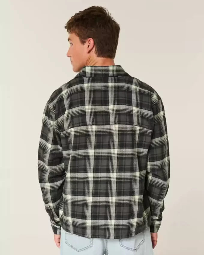 Cămașă din flanel boxy Cămașă din flanel boxy
