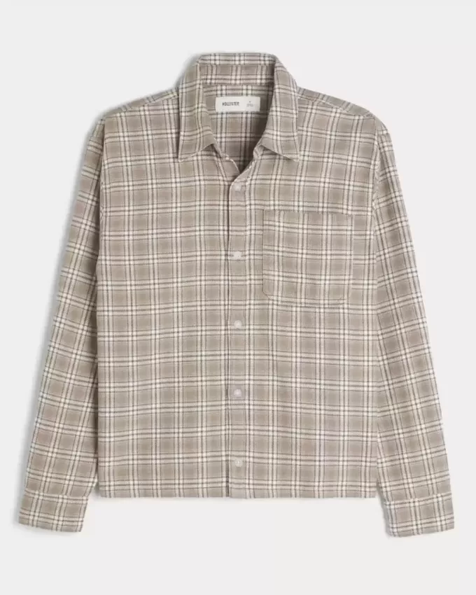 Cămașă din flanel boxy Cămașă din flanel boxy