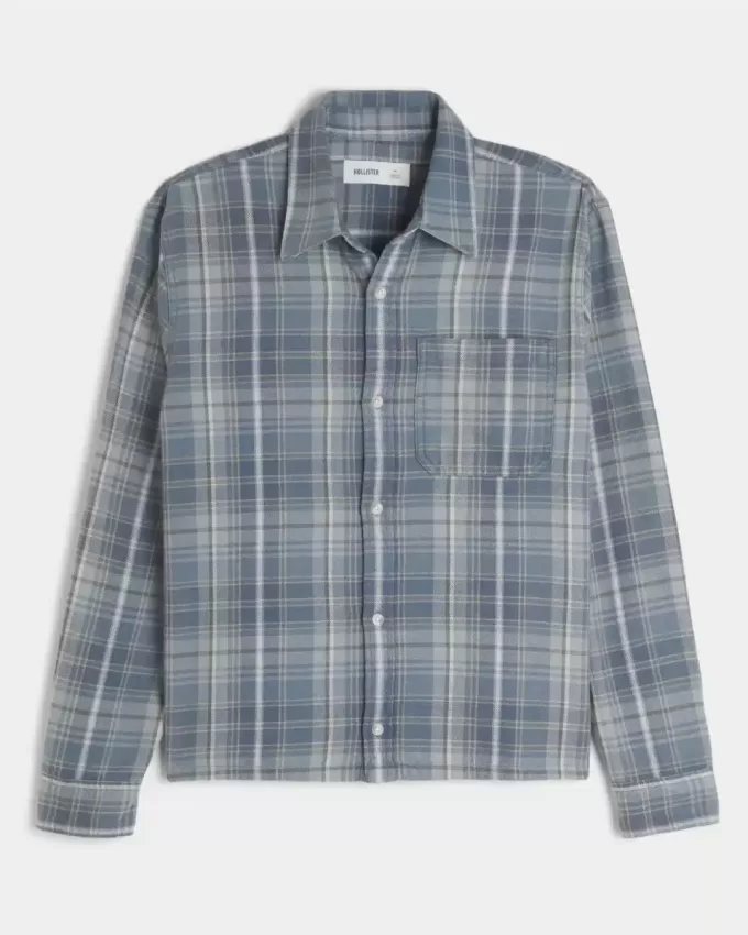 Cămașă din flanel boxy Cămașă din flanel boxy