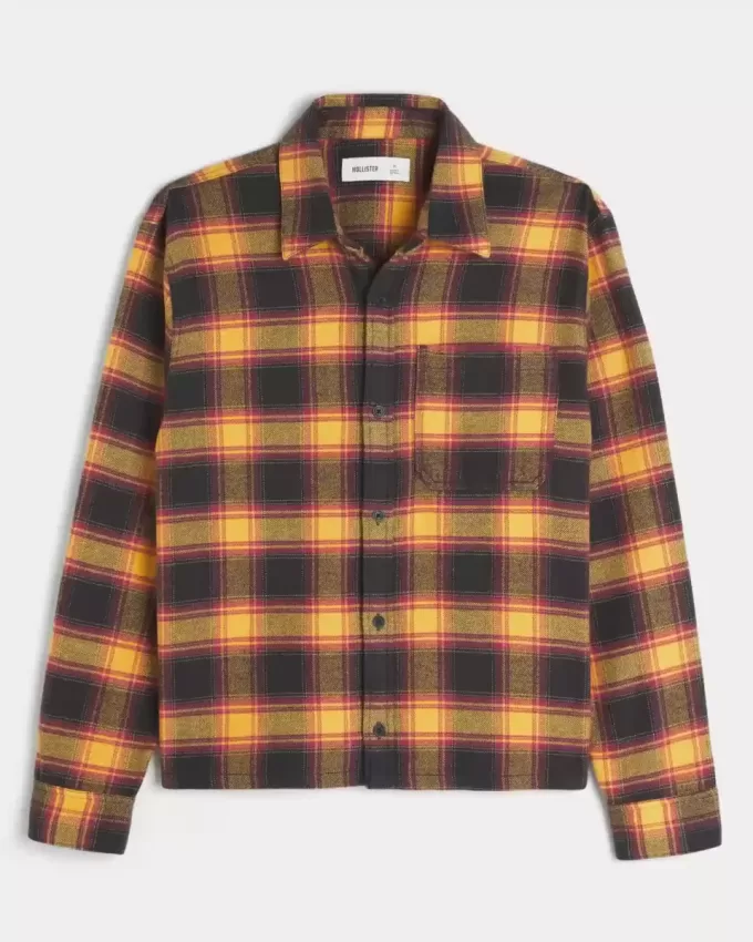 Cămașă din flanel boxy Cămașă din flanel boxy