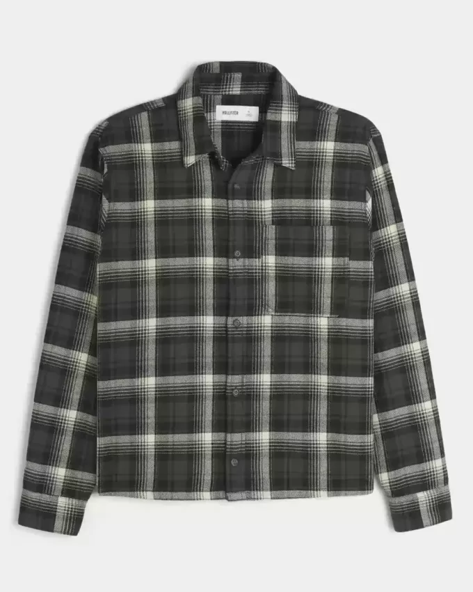 Cămașă din flanel boxy Cămașă din flanel boxy