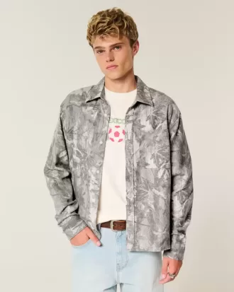 Cămașă din flanel Camo Boxy