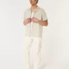 Cămașă relaxată cu mânecă scurtă cu model brodat Cămașă relaxată cu mânecă scurtă cu model brodat