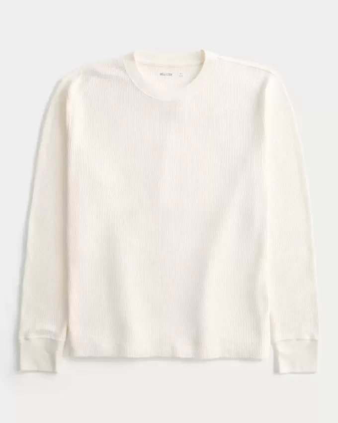 Cămașă termică relaxată cu mânecă lungă