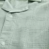 Cămașă texturată cu mânecă scurtă din amestec de in Cămașă texturată cu mânecă scurtă din amestec de in