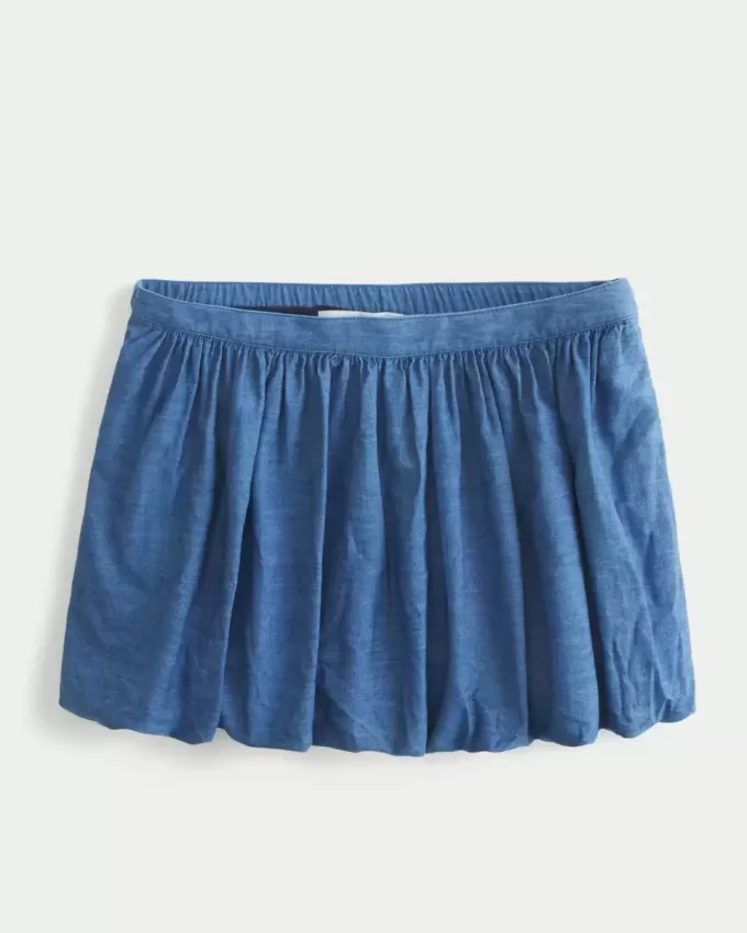 Fusta Mini Denim Bubble Fusta Mini Denim Bubble