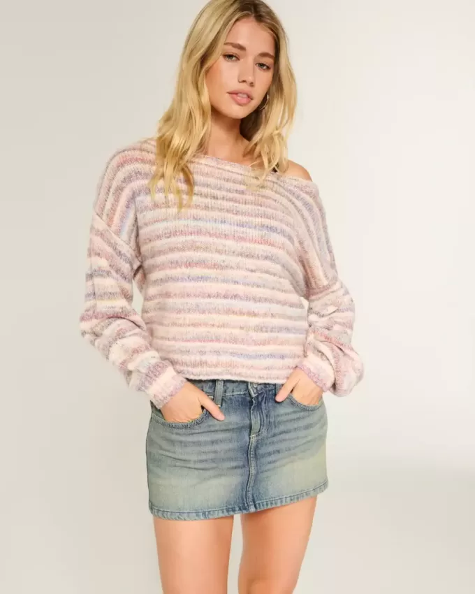 Fusta mini din denim cu talie joasa Fusta mini din denim cu talie joasa