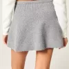 Fusta mini din tricot cu talie mijlocie