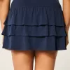 Fusta mini din tricot cu volane
